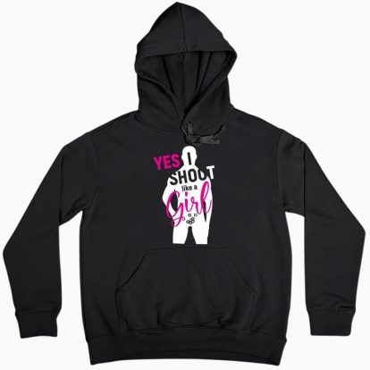 Women hoodie "YES! I SHOOT LIKE A GIRL"
