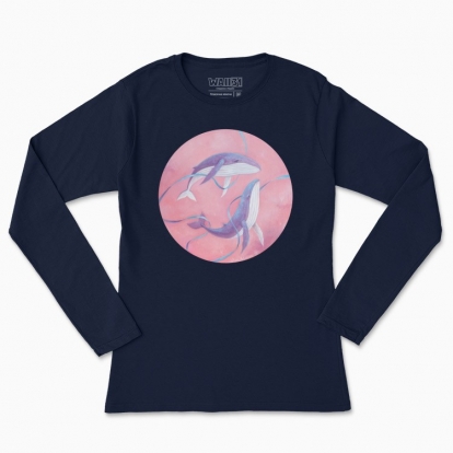 Women's long-sleeved t-shirt "The Sky Whales"