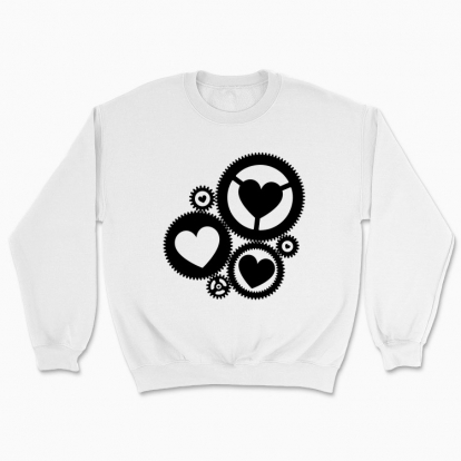 Unisex sweatshirt "Gears with hearts"