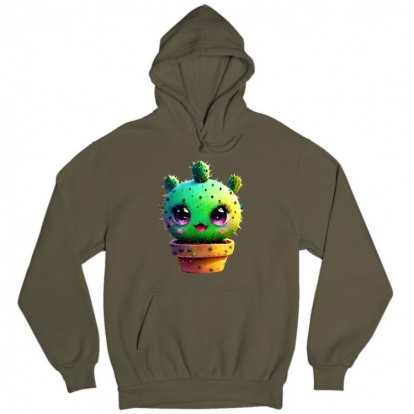 Man's hoodie "cactus baby glitch"