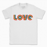 Men's t-shirt "LOVE GLBT rainbow"