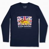 Men's long-sleeved t-shirt "British lion (dark background)"