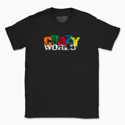 Men's t-shirt "crazy world"