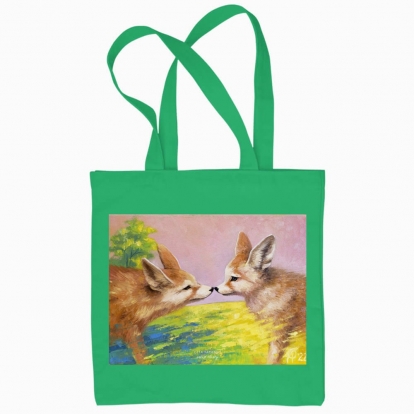 Eco bag "Foxes. The first meeting"
