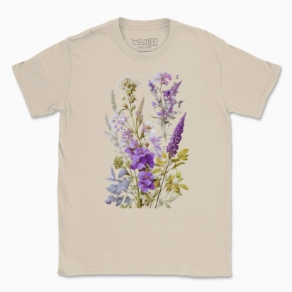 Men's t-shirt "Польові квіти / Bouquet of wild flowers and herbs / Violet bouquet"