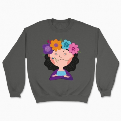 Unisex sweatshirt "The one that eats flowers"
