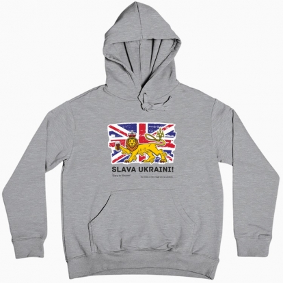Women hoodie "British lion (color background)"