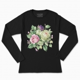 Women's long-sleeved t-shirt "A bouquet of roses"
