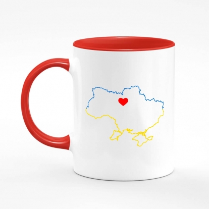 Printed mug "Ukrainian heart"