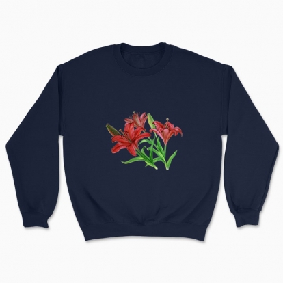 Unisex sweatshirt "Botany: Lily flowers"