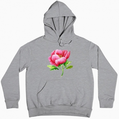 Women hoodie "My flower: peony"