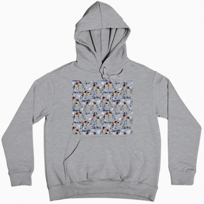 Women hoodie "Royal penguins. A symbol of family and love"