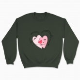 Unisex sweatshirt "couple hearts"