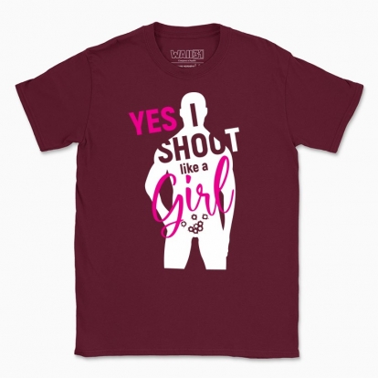 Men's t-shirt "YES! I SHOOT LIKE A GIRL"