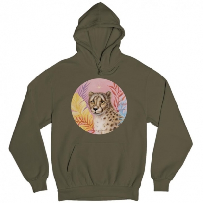 Man's hoodie "Sunny Cheetah"