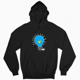 Man's hoodie "Ukraine is light"
