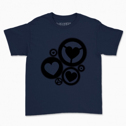 Дитяча футболка "Шестерні із сердечками"