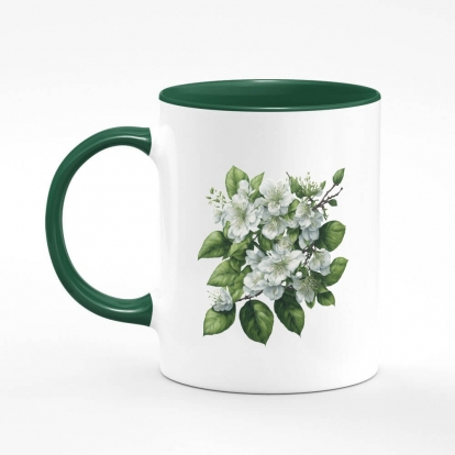 Printed mug "Flowers / Apple blossom / Bouquet of apple blossom"