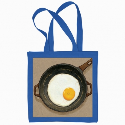 Eco bag "An egg in a pan"