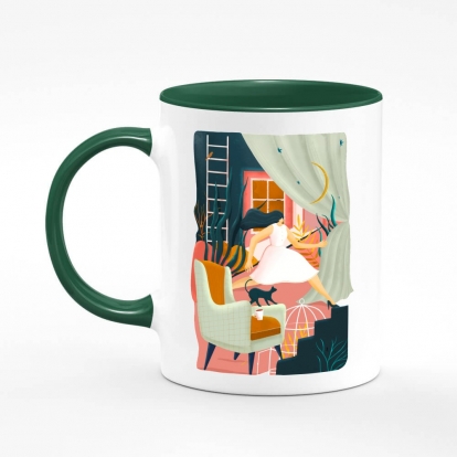Printed mug "The escape girl"