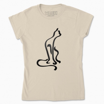 Women's t-shirt "Curious cat"