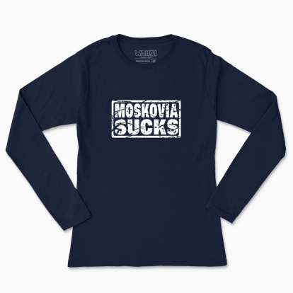 Women's long-sleeved t-shirt "moskovia sucks"