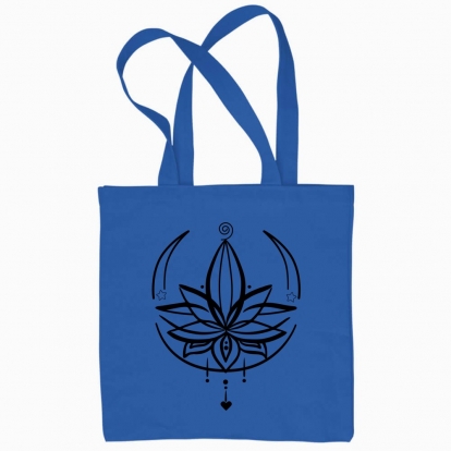 Eco bag "lotus with moon lineart"
