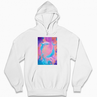Man's hoodie "The song of the whales"