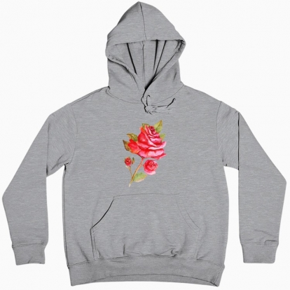 Women hoodie "Bush: Rose branch"