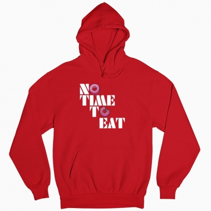 Man's hoodie "NO TIME TO EAT"