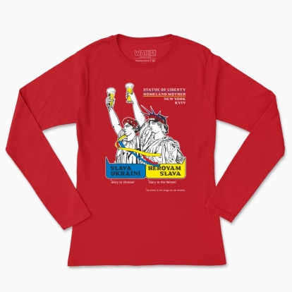 Women's long-sleeved t-shirt "Liberty and Mother"