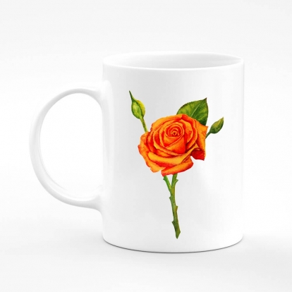 Printed mug "My flower: rose"
