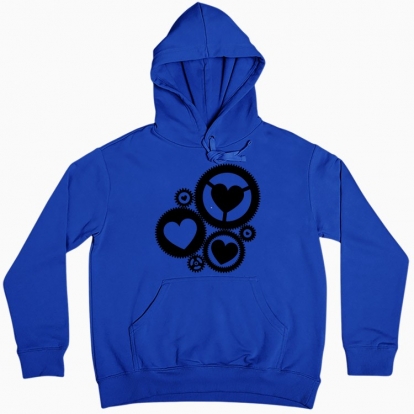 Women hoodie "Gears with hearts"
