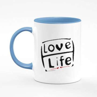 Чашка з принтом "я люблю життя"