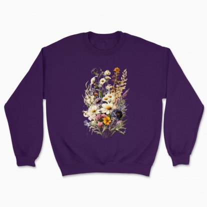 Unisex sweatshirt "Flowers / Bouquet of wildflowers / Traditional bouquet"