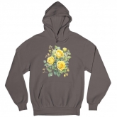 Man's hoodie "A bouquet of yellow roses"