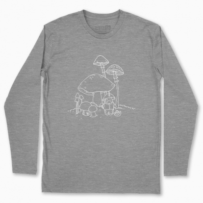 Men's long-sleeved t-shirt "Unicorn Wizard-Mushroomer White"