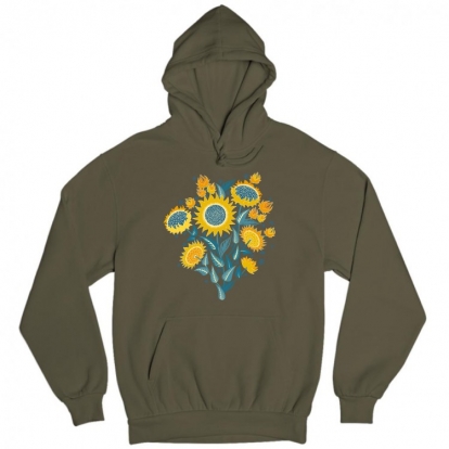 Man's hoodie "Sunflowers"