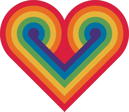 Чашка з принтом "Серце райдуга ЛГБТ"