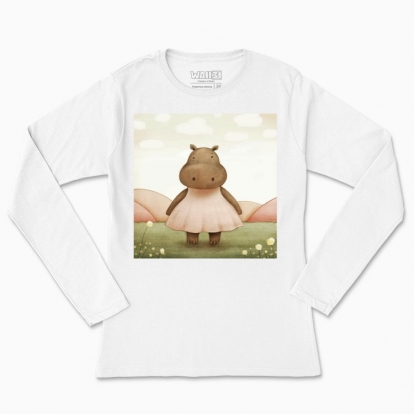 Women's long-sleeved t-shirt "Hippo"
