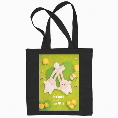 Eco bag "Rabbits. Home is where my heart is"