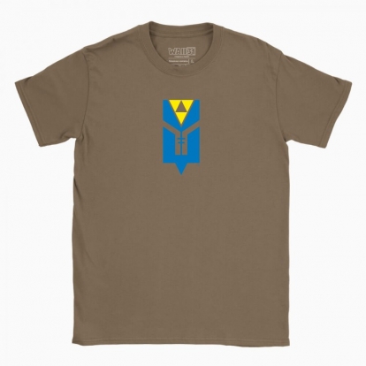 Men's t-shirt "Trident - a flower. (yellow and blue)"