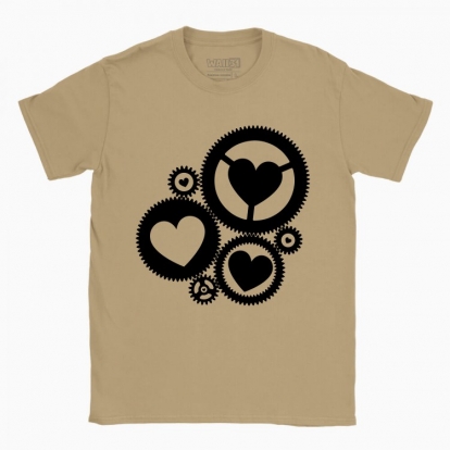 Men's t-shirt "Gears with hearts"