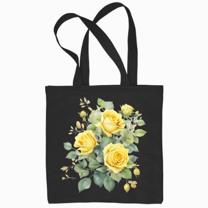 Еко сумка "Букет жовтих троянд"