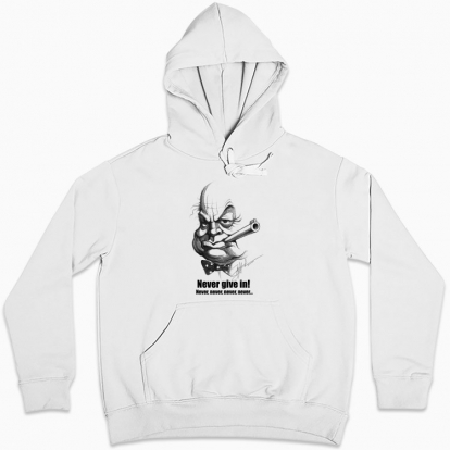 Women hoodie "Never give in!"