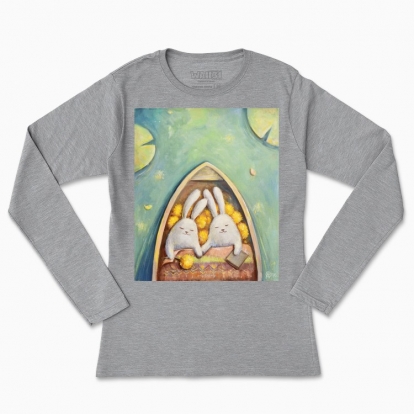Women's long-sleeved t-shirt "Bunnies. Something about Love"