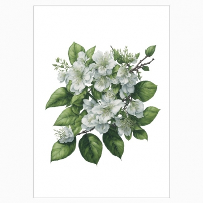 Постер "Квіти / Яблуневий цвіт / Букет яблуневого цвіту"