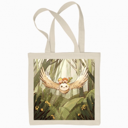 Eco bag "Flight on an owl"