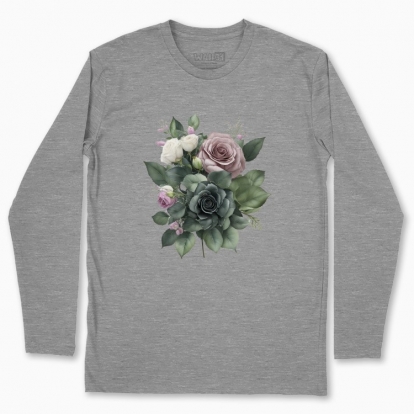 Men's long-sleeved t-shirt "A bouquet of luxurious roses"