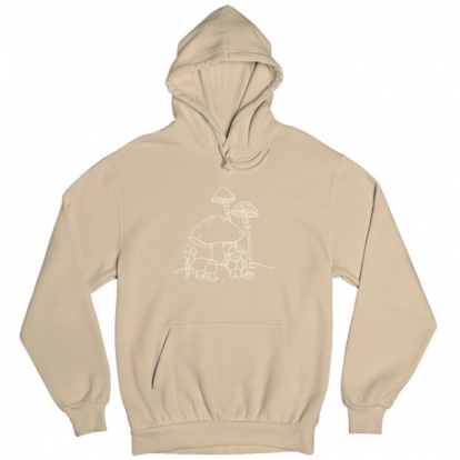 Man's hoodie "Unicorn Wizard-Mushroomer White"